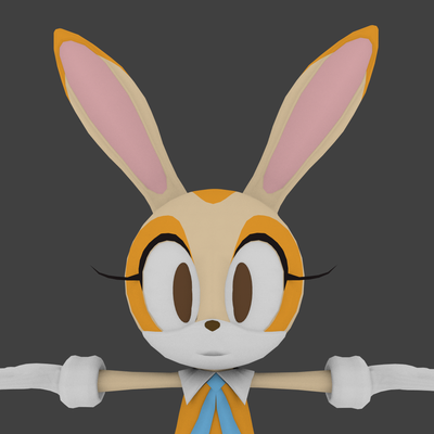 Cream the Rabbit Blender Model